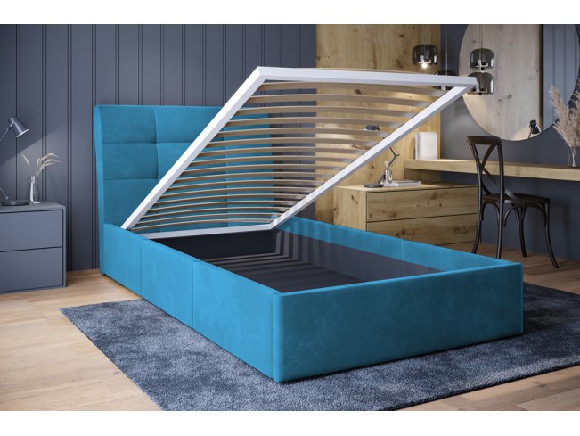 Łóżko tapicerowane Joko 90 Kronos 13 lazurowy