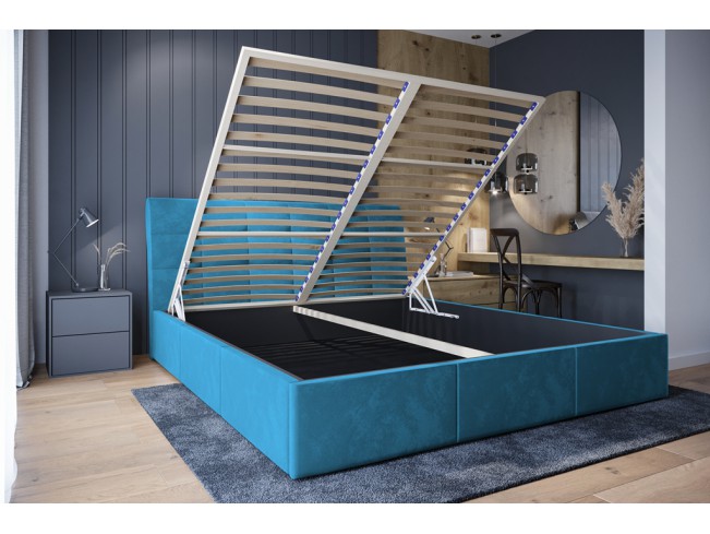 Łóżko tapicerowane Joko 160 Kronos 13 lazurowy