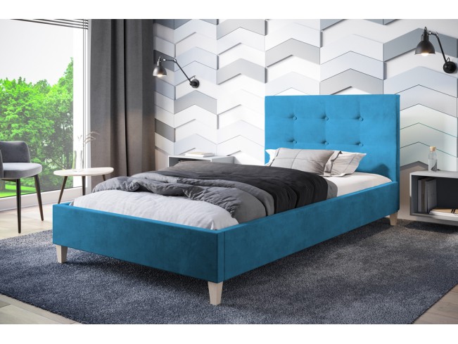 Łóżko tapicerowane Endo 80 Kronos 13 lazurowy
