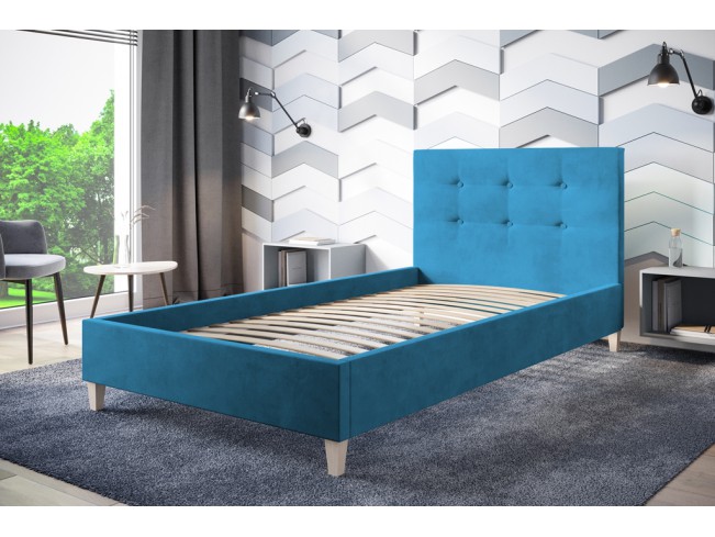 Łóżko tapicerowane Endo 90 Kronos 13 lazurowy