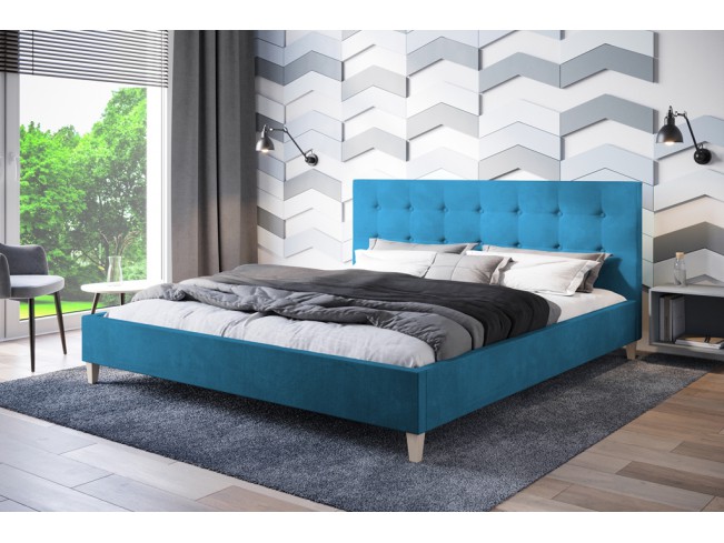 Łóżko tapicerowane Endo 140 Kronos 13 lazurowy