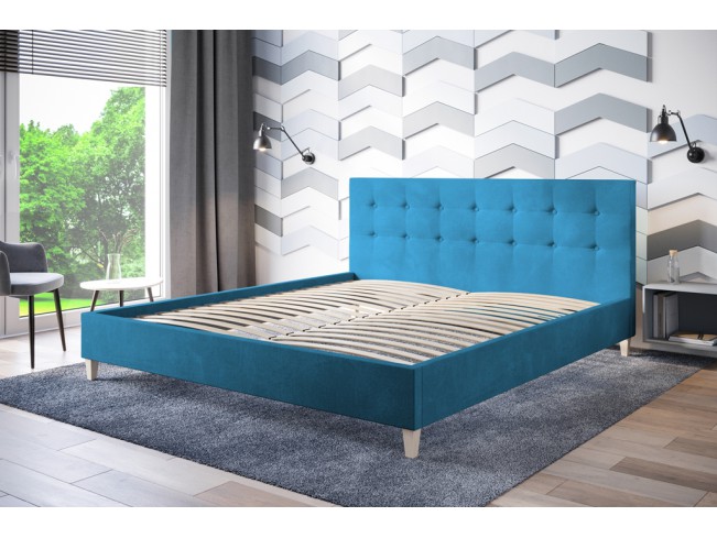 Łóżko tapicerowane Endo 160 Kronos 13 lazurowy