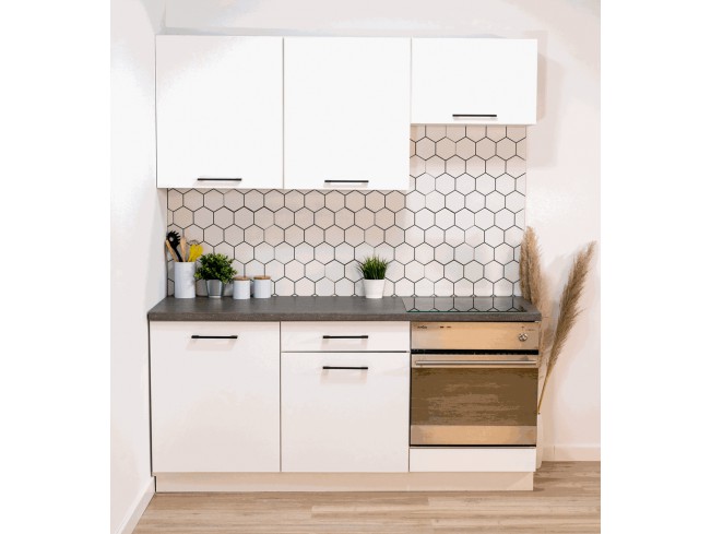 Kuchnia Leto 1 biały połysk 180 cm