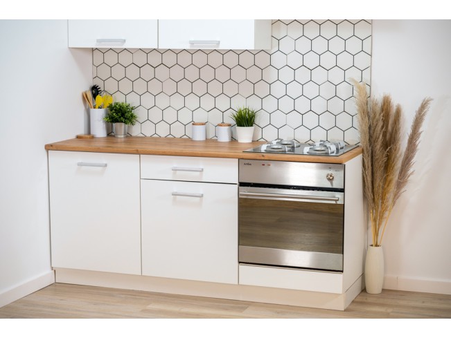 Kuchnia Leto 2 biały połysk 180 cm