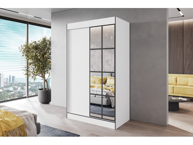 Szafa przesuwna Solo 2 biały mat 120 cm