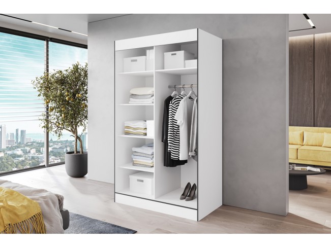 Szafa przesuwna Solo 2 biały mat 120 cm