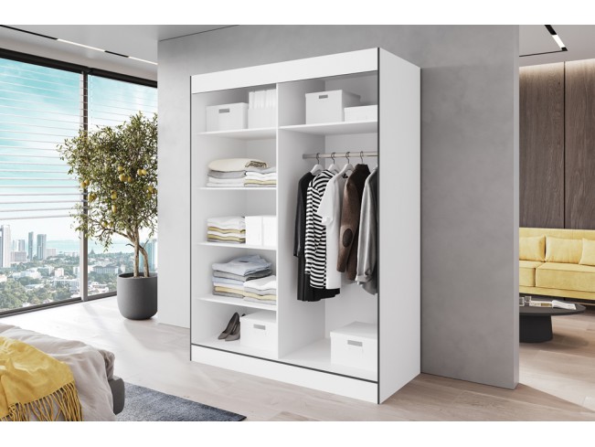 Szafa przesuwna Solo 2 biały mat 150 cm