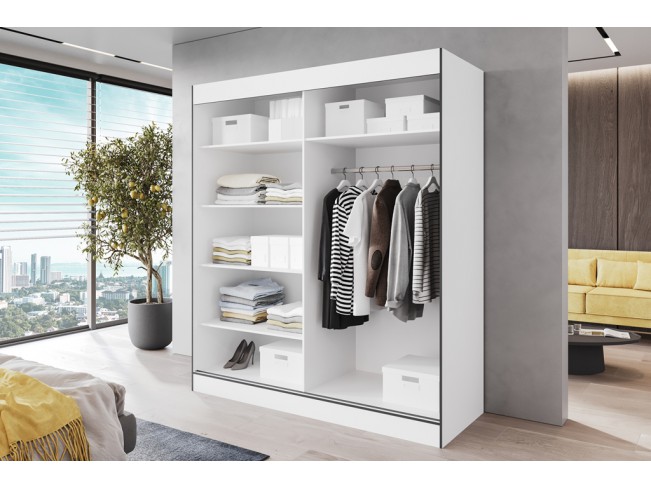 Szafa przesuwna Solo 2 biały mat 180 cm