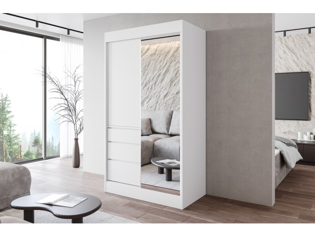 Szafa przesuwna Leno biały mat 140 cm