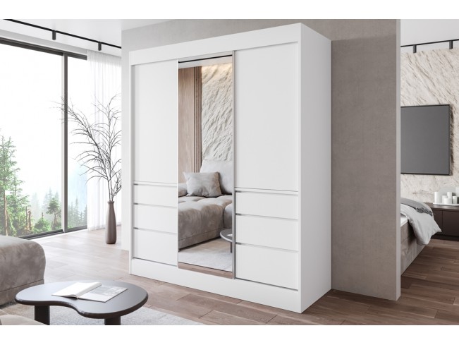 Szafa przesuwna Leno biały mat 180 cm