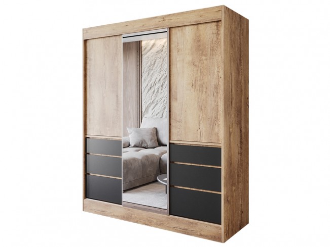 Szafa Leno 180 dąb lefkas - widok ogólny