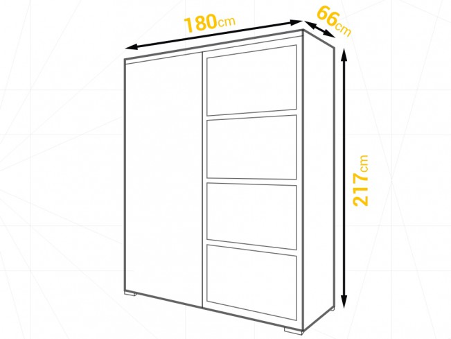 Szafa przesuwna Telo sonoma 180 cm
