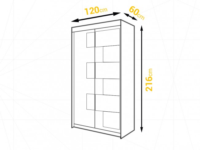 Szafa przesuwna Heso biały mat 120 cm