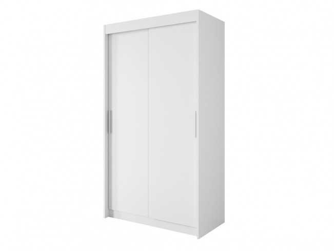 Szafa przesuwna LESO 1 120 biały mat - widok frontu