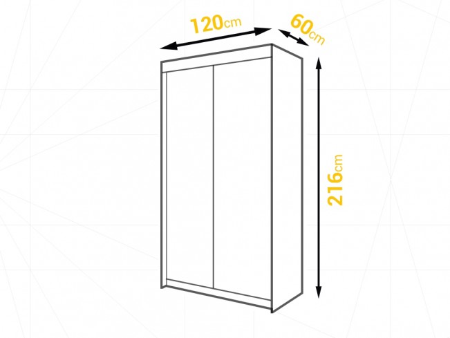 Szafa przesuwna Leso 1 biały mat 120 cm