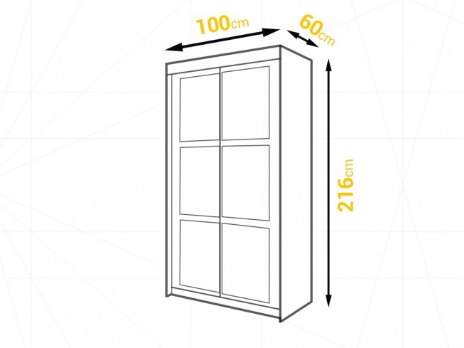 Szafa przesuwna Leso 2 sonoma 100 cm