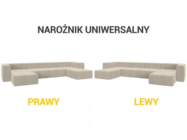 Narożnik modułowy Lenn XL Sztruks 3 beżowy