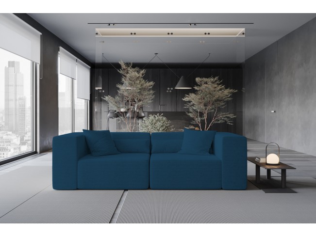 Sofa modułowa Lenn 2 Sztruks 5 niebieski