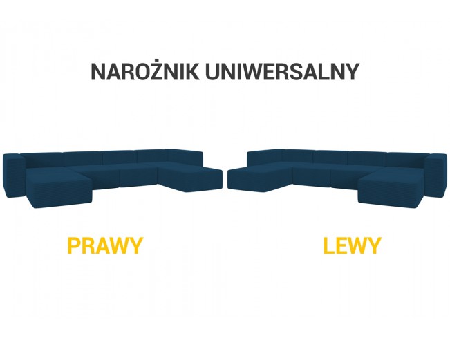 Narożnik modułowy Lenn XL Sztruks 5 niebieski