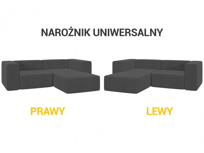 Narożnik modułowy Lenn S sztruks 90