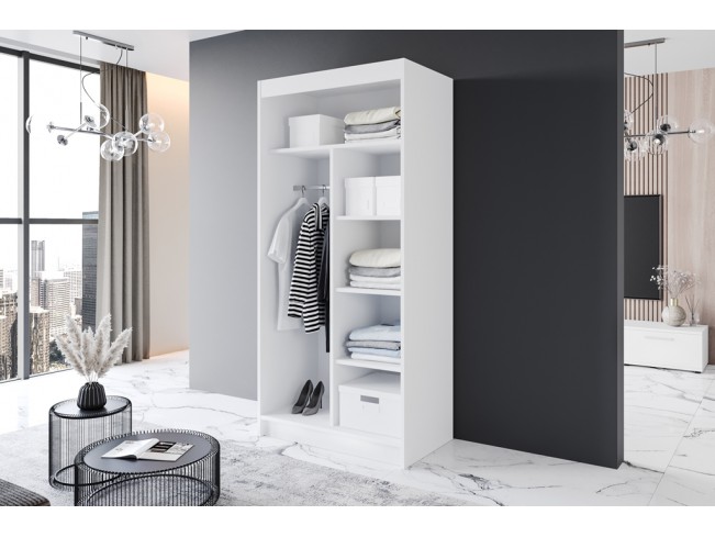 Szafa przesuwna Prim III biały mat 100 cm