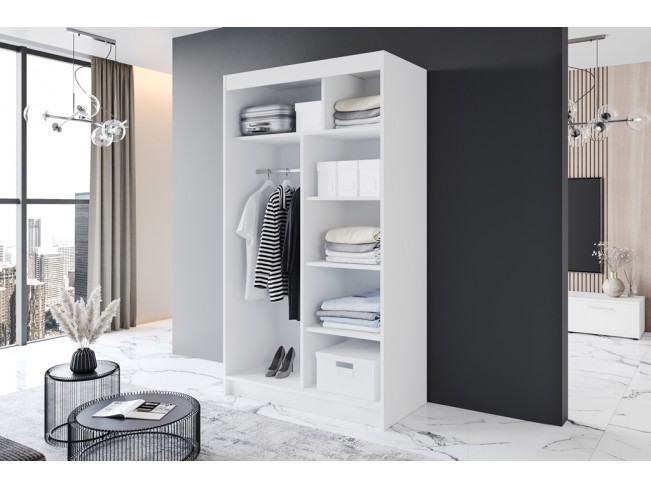 Szafa przesuwna Prim III biały mat 120 cm