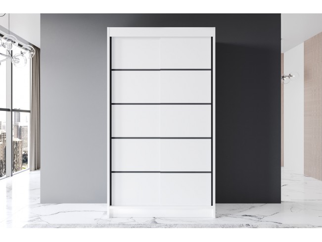 Szafa przesuwna Prim IV biały mat 120 cm