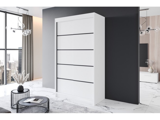 Szafa przesuwna Prim IV biały mat 120 cm