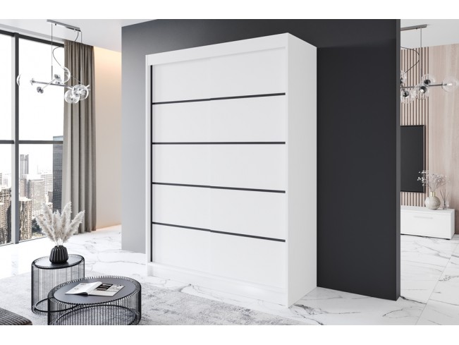 Szafa przesuwna Prim IV biały mat 150 cm