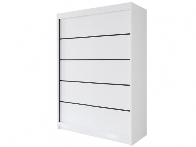 Szafa przesuwna Prim IV 150 biały mat - widok z przodu