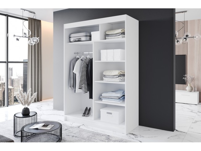 Szafa przesuwna Prim IV biały mat 150 cm