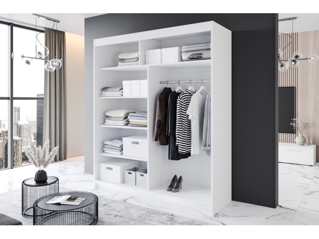 Szafa przesuwna Prim III biały mat 180 cm