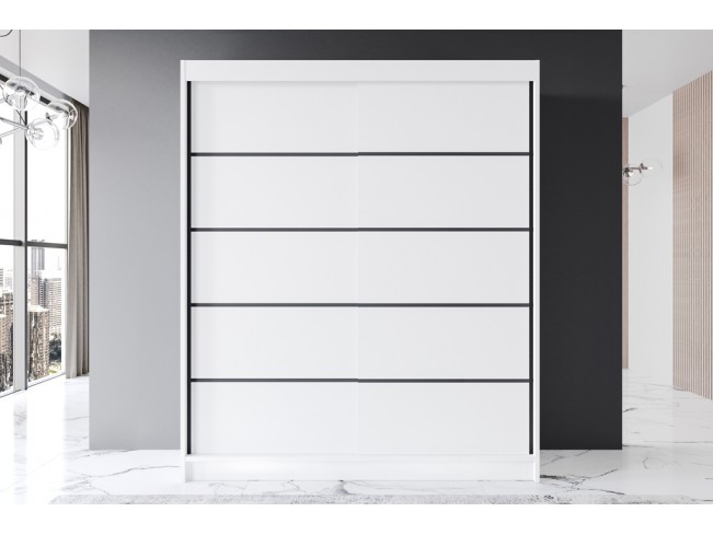 Szafa przesuwna Prim IV biały mat 180 cm