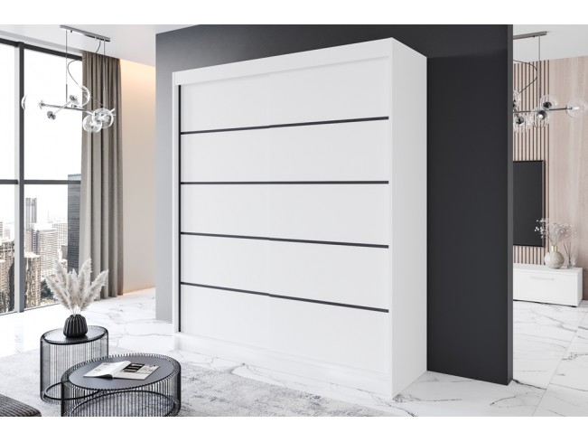 Szafa przesuwna Prim IV biały mat 180 cm