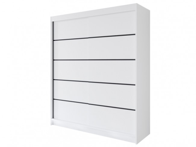 Szafa przesuwna Prim IV 180 biały mat - widok z przodu