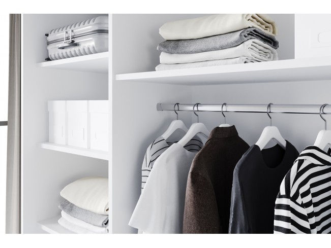 Szafa przesuwna Rimi VI biały mat 200 cm