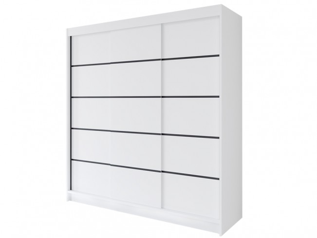 Szafa Rimi VII 200 biały mat - widok ogólny