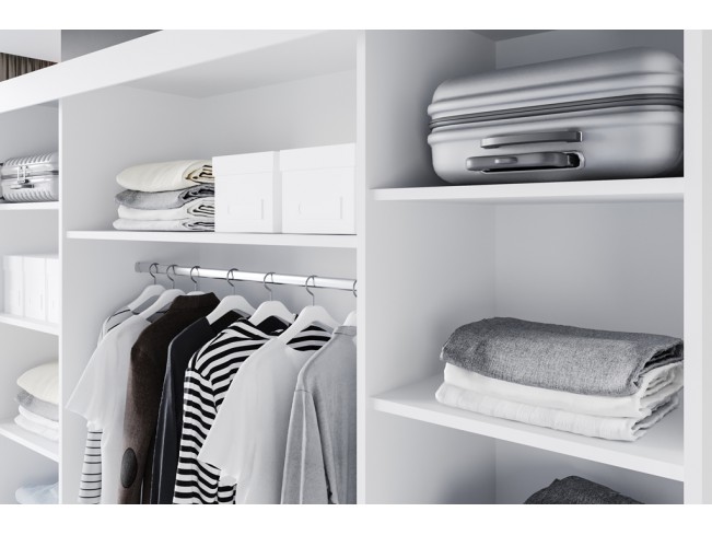 Szafa przesuwna Rimi VII biały/czarny mat 200 cm