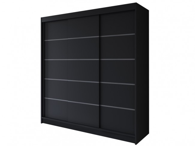 Szafa Rimi VII 200 czarny mat - widok ogólny