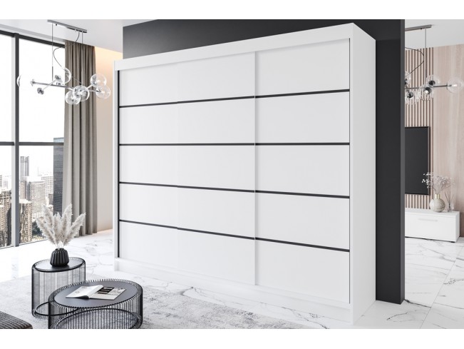 Szafa przesuwna Rimi VII biały mat 250 cm