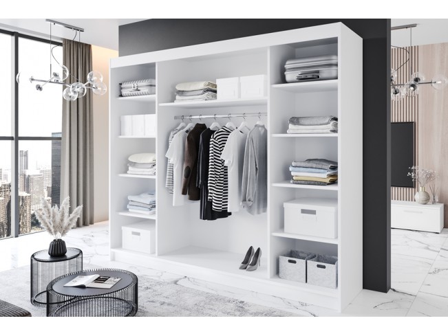 Szafa przesuwna Rimi VII biały mat 250 cm