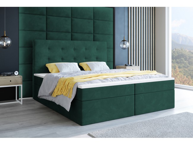 Łóżko kontynentalne Sleepy 180 Monolith 37 zielony