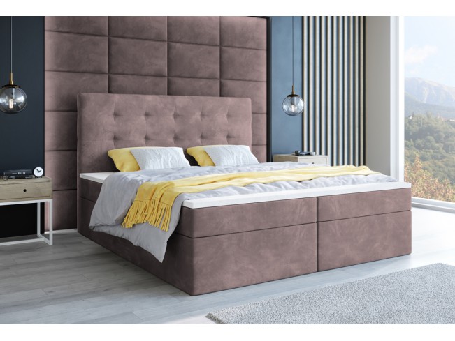 Łóżko kontynentalne Sleepy 140 Kronos 27 brudny róż