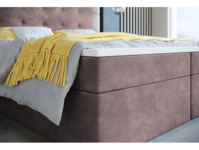 Łóżko kontynentalne Sleepy 160 Kronos 27 brudny róż