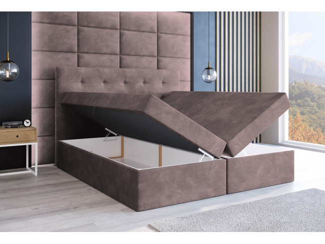 Łóżko kontynentalne Sleepy 180 Kronos 27 brudny róż