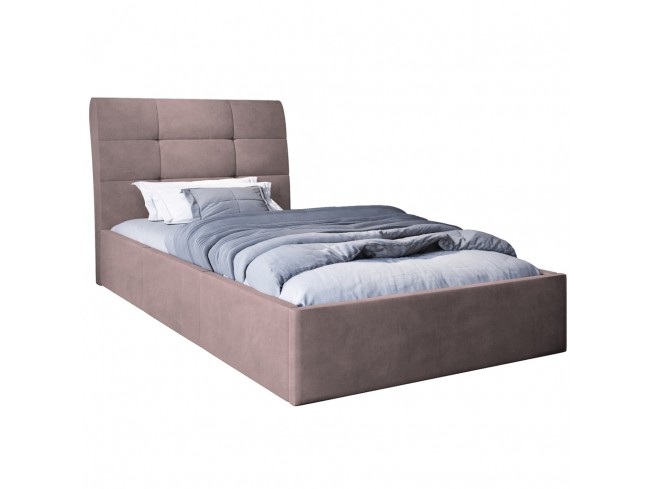 Łóżko tapicerowane Joko 90 Kronos 27 brudny róż - widok z przodu