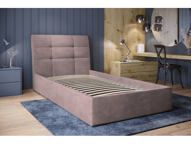 Łóżko tapicerowane Joko 90 Kronos 27 brudny róż