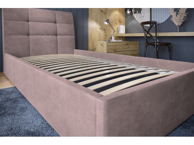 Łóżko tapicerowane Joko 90 Kronos 27 brudny róż