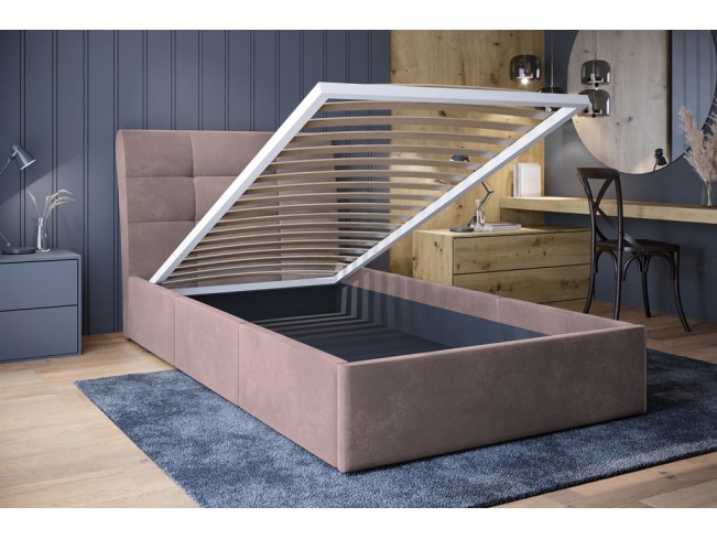 Łóżko tapicerowane Joko 120 Kronos 27 brudny róż