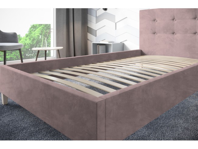 Łóżko tapicerowane Endo 90 Kronos 27 brudny róż